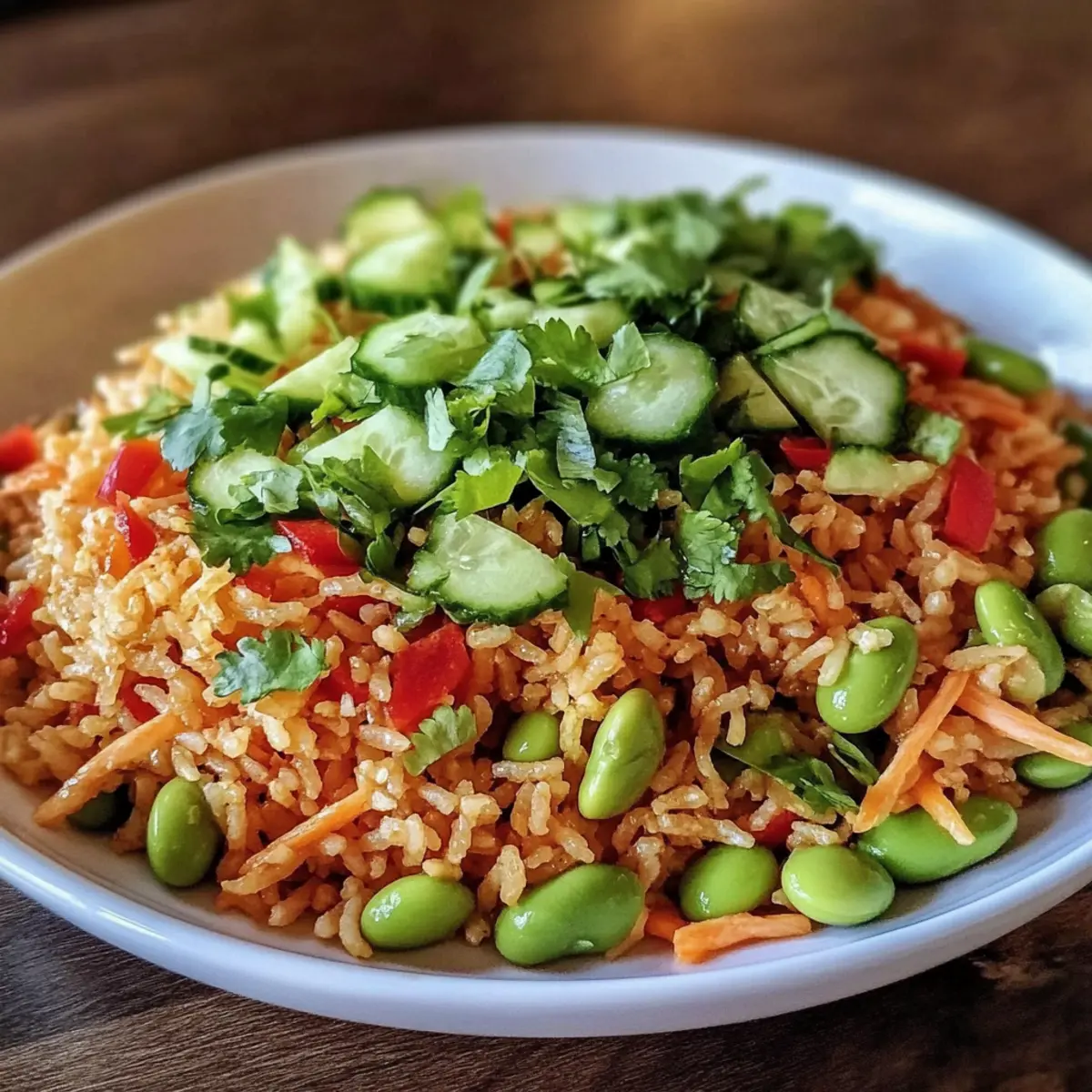 Asiatischer knuspriger Reissalat