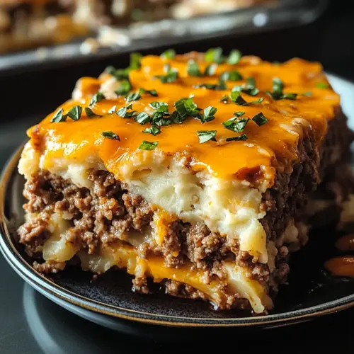 Käsebeladener Hackbratenauflauf