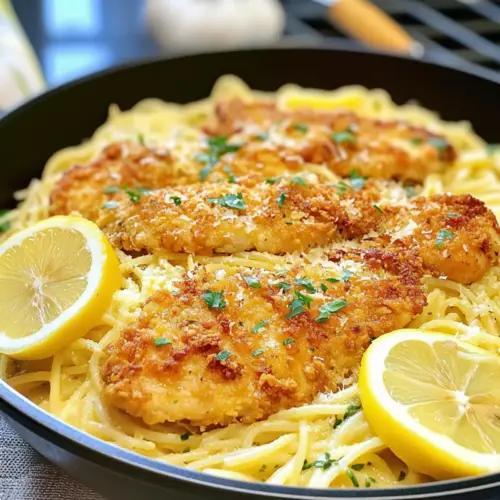 Hähnchen mit Zitronen-Knoblauch-Pasta