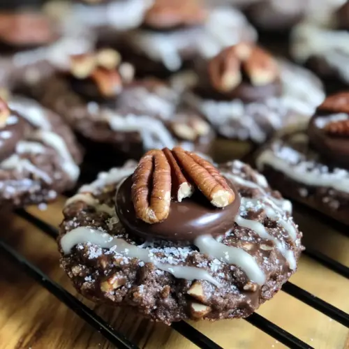 Schokoladen-Pekanuss-Kekse mit Hershey-Küssen