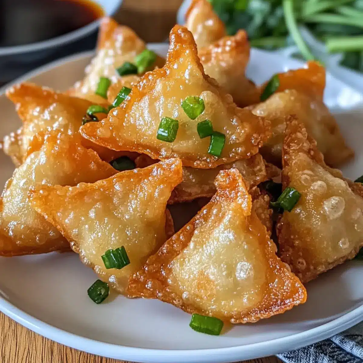 Knusprige Wontons mit Garnelen