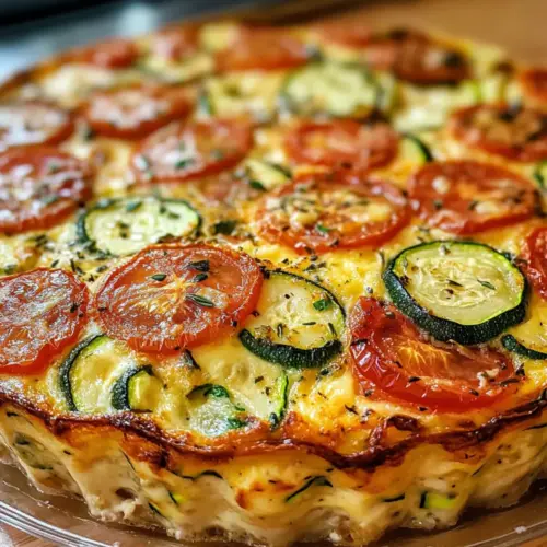 Krustenloses Zucchini-Tomaten-Quiche