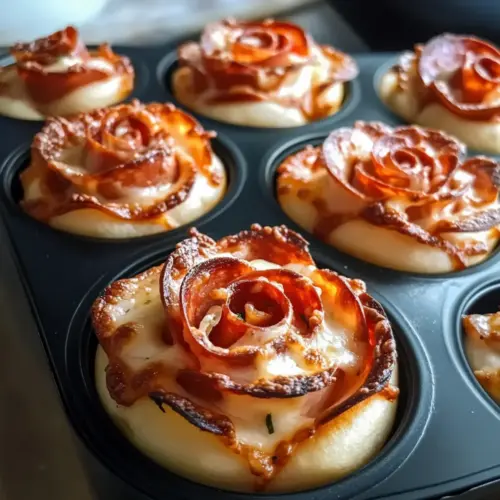 Einfache Pizza-Rosen