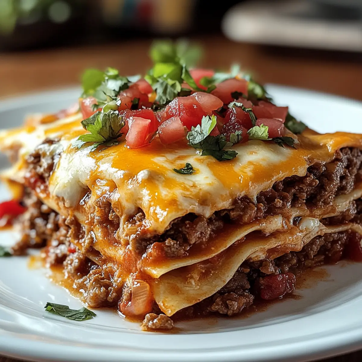 Einfache Taco Lasagne