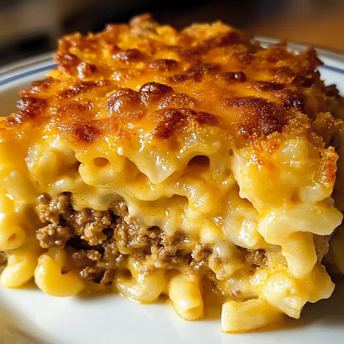 Mac und Käse Fleischlaib Auflauf