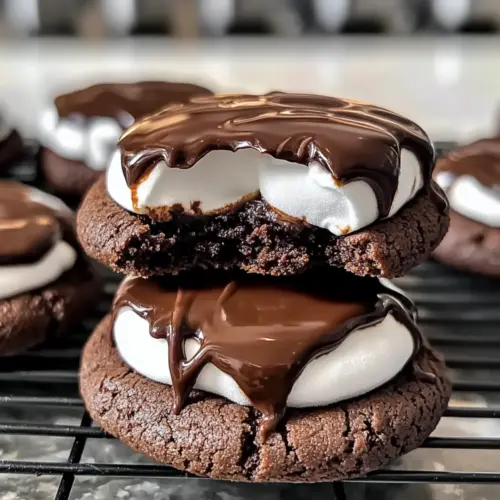 Marshmallow heiße Schokolade Überraschung Kekse