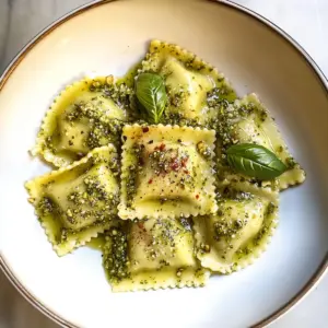 Ravioli mit Pistazienpesto