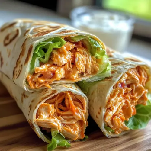 Würzige Buffalo-Hühnchen-Wraps