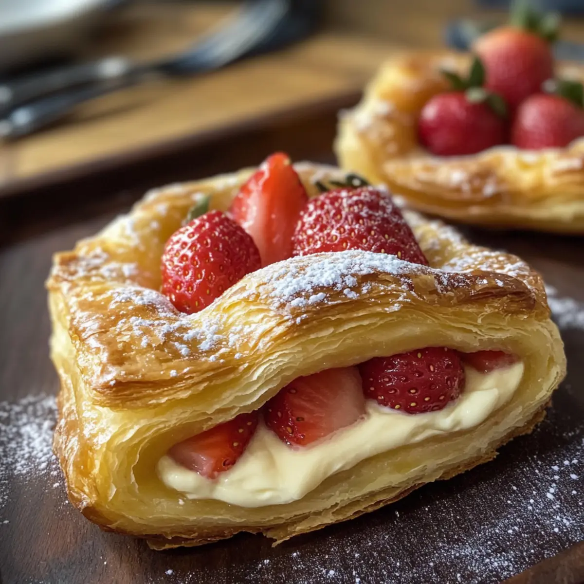 Erdbeer-Danish mit Frischkäse