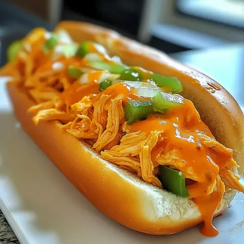 Buffalo-Hühnchen-Cheesesteak