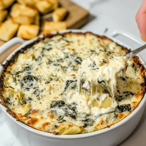 Käse-Spinat-Artischocken-Dip
