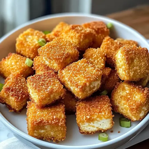 Krosse Heißluftfritteuse Tofu Nuggets