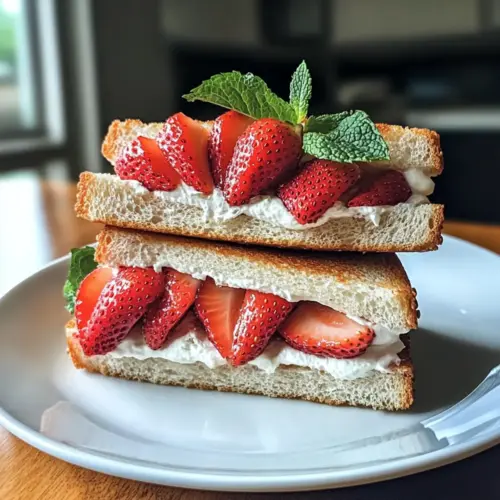 Einfache Erdbeer-Teesandwiches
