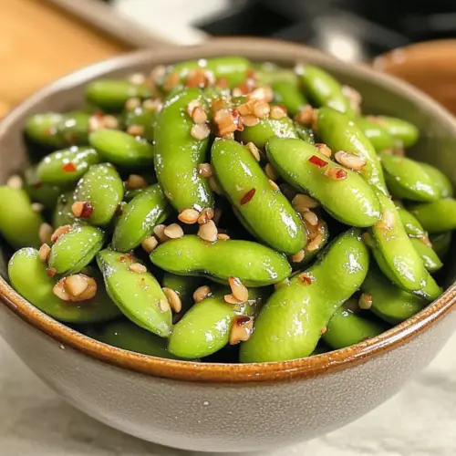 Hoher-Protein Knoblauch Edamame