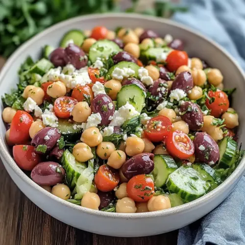 Klassischer mediterraner Kichererbsensalat