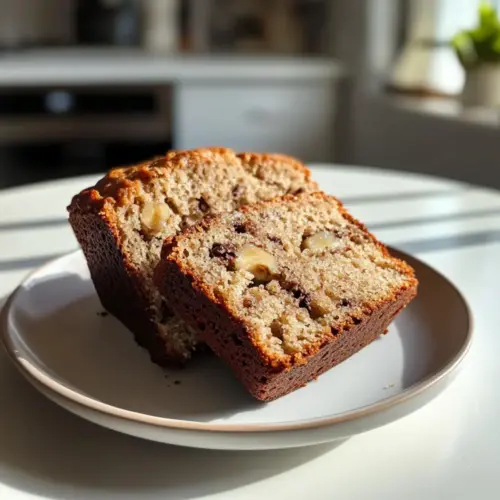 Gesundes griechisches Joghurt-Bananenbrot