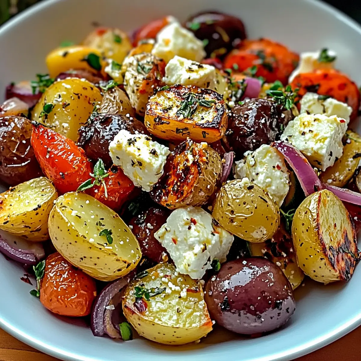 Köstliches Feta Kartoffeln Ofengemüse
