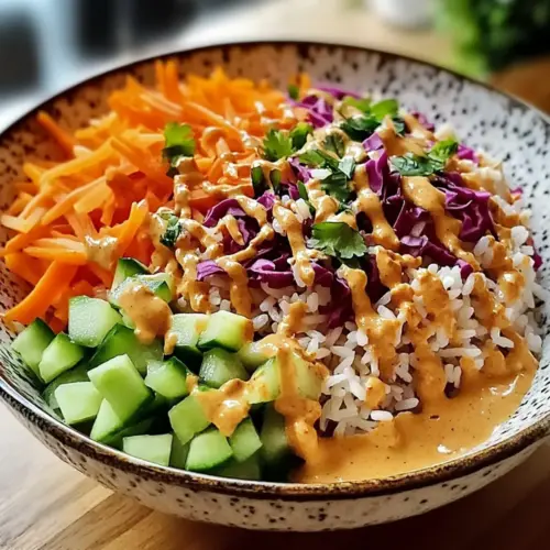 Knuspriger Satay-Reis-Salat