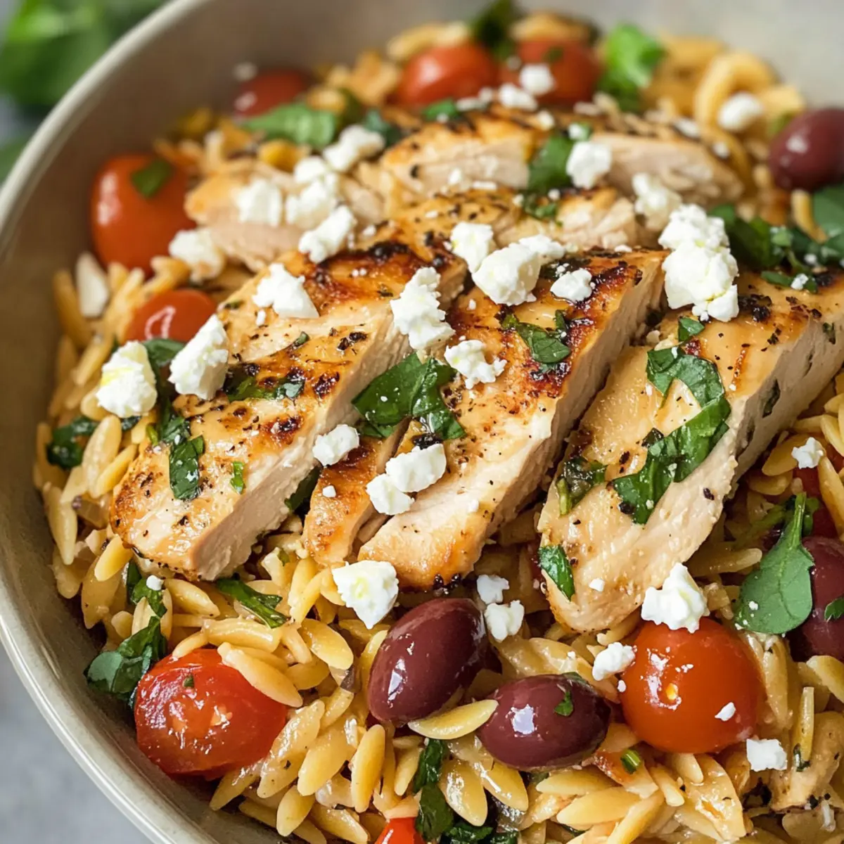 Mediterranes Hühnchen Rezept mit Orzo