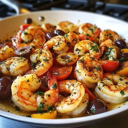 Mittelmeer Garnelen Pfanne mit Zitronen Knoblauch Sauce