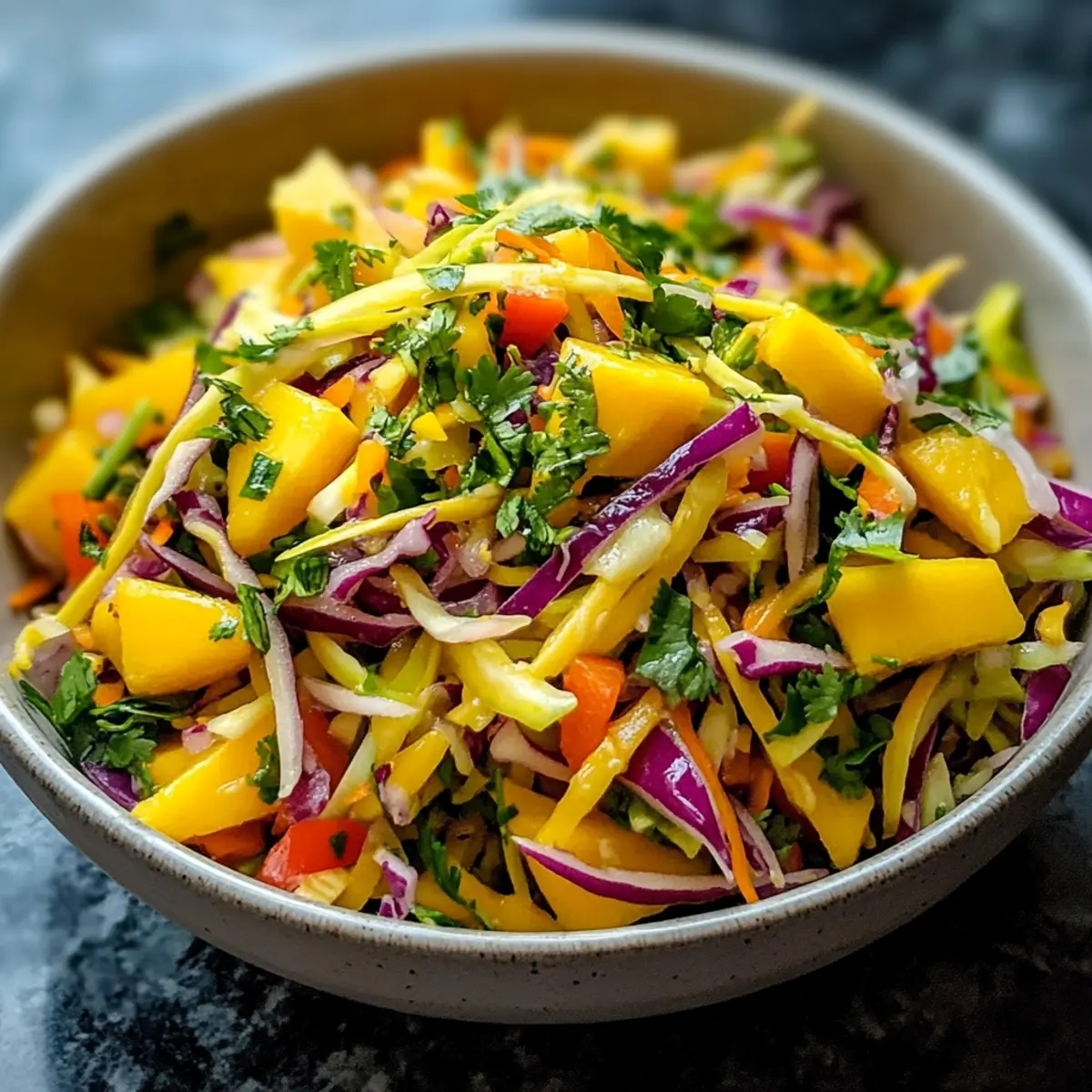 Schneller und einfacher Mango-Slaw