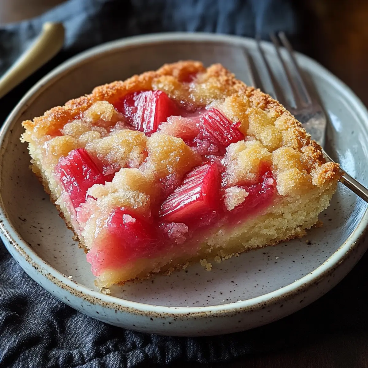 Rhabarberpuddingkuchen