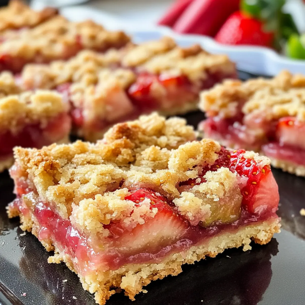 Erdbeer-Rhabarber-Riegel