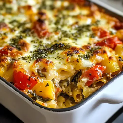 Leckere mediterrane Gemüse-Pasta-Auflauf