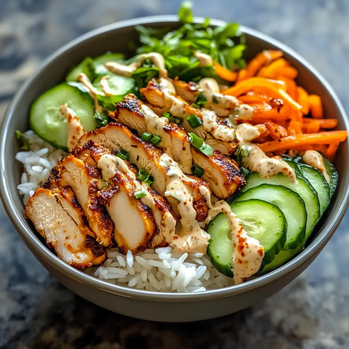 Würzige Hähnchen Schüssel