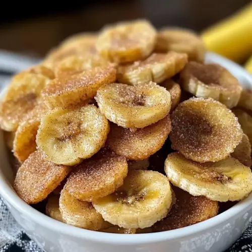 Zimt-Zucker-Heißluftfritteuse-Bananenchips