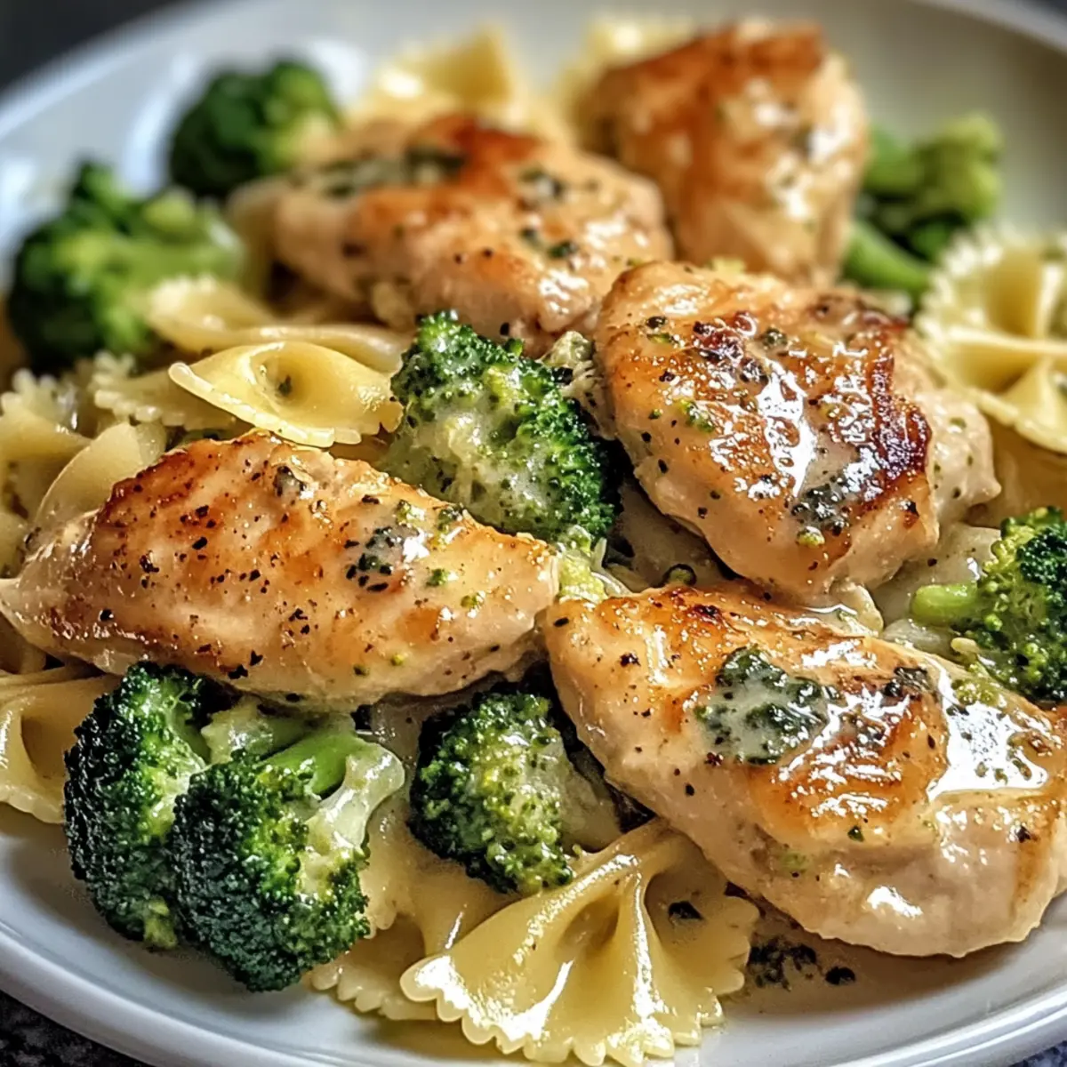 Butter Zitronen Schmetterlingshühnchen mit Brokkoli