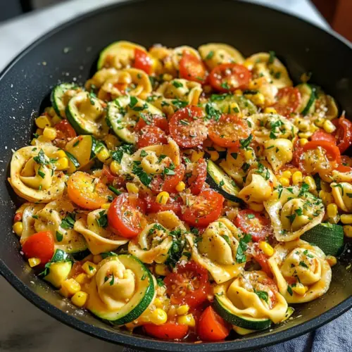 Käse-Tortellini mit Sommergemüse