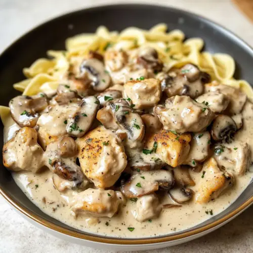 Cremige Hähnchen-Stroganoff