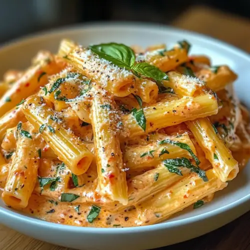 Cremige Tomaten-Knoblauch-Pasta