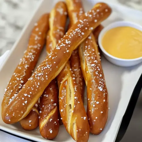 Selbstgemachte deutsche weiche Brezelstäbchen