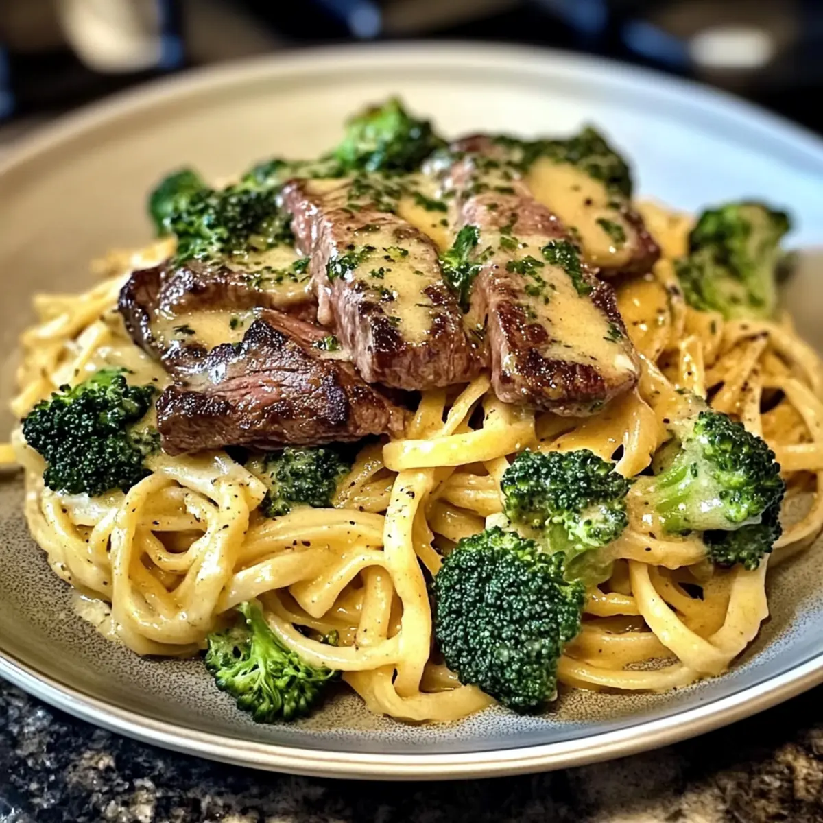 Pasta mit Steak
