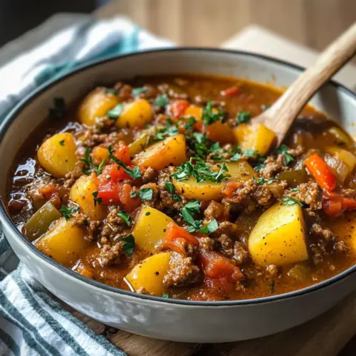 Bauerntopf mit Hackfleisch, Kartoffeln & Paprika