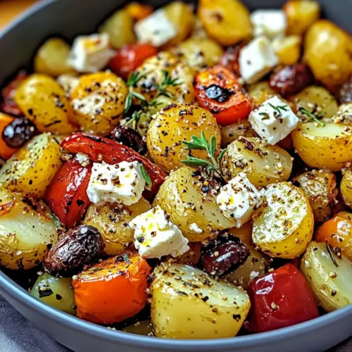 Köstliches Feta Kartoffeln Ofengemüse