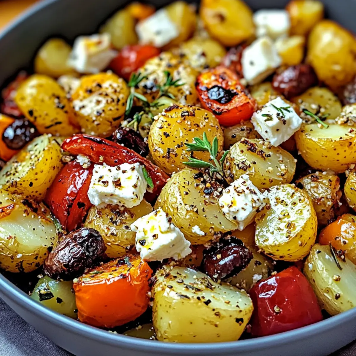 Köstliches Feta Kartoffeln Ofengemüse