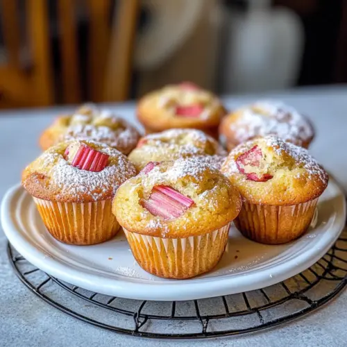 Rezept für saftige Rhabarber Muffins